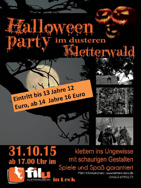 Halloweenparty im verfluchten Klettergarten in Leck