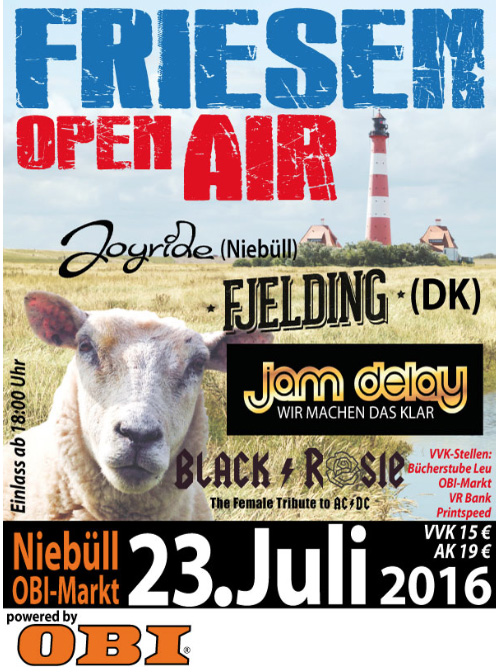 Das 2. Friesen-Open-Air startet am 23. Juli in Niebüll bei OBI